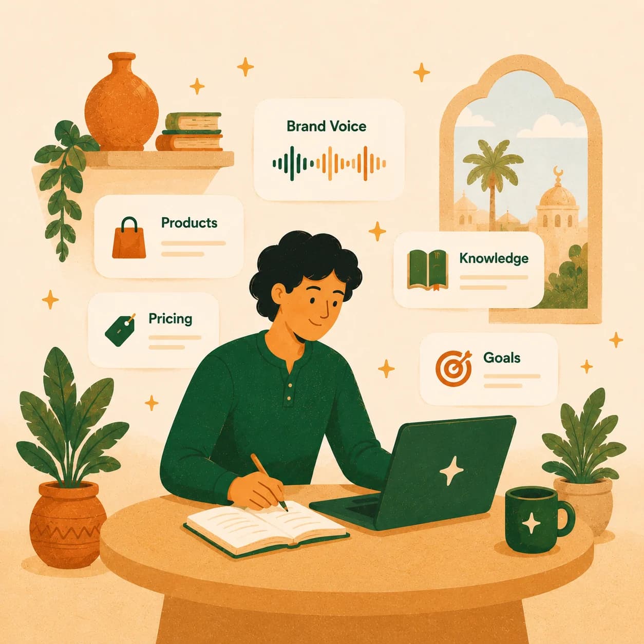 تهيئة وكيل كسب لي بالمنتجات والأسعار ونبرة العلامة