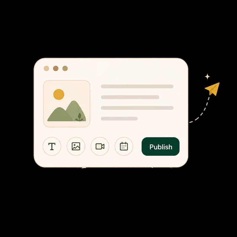 إنشاء المحتوى ونشره